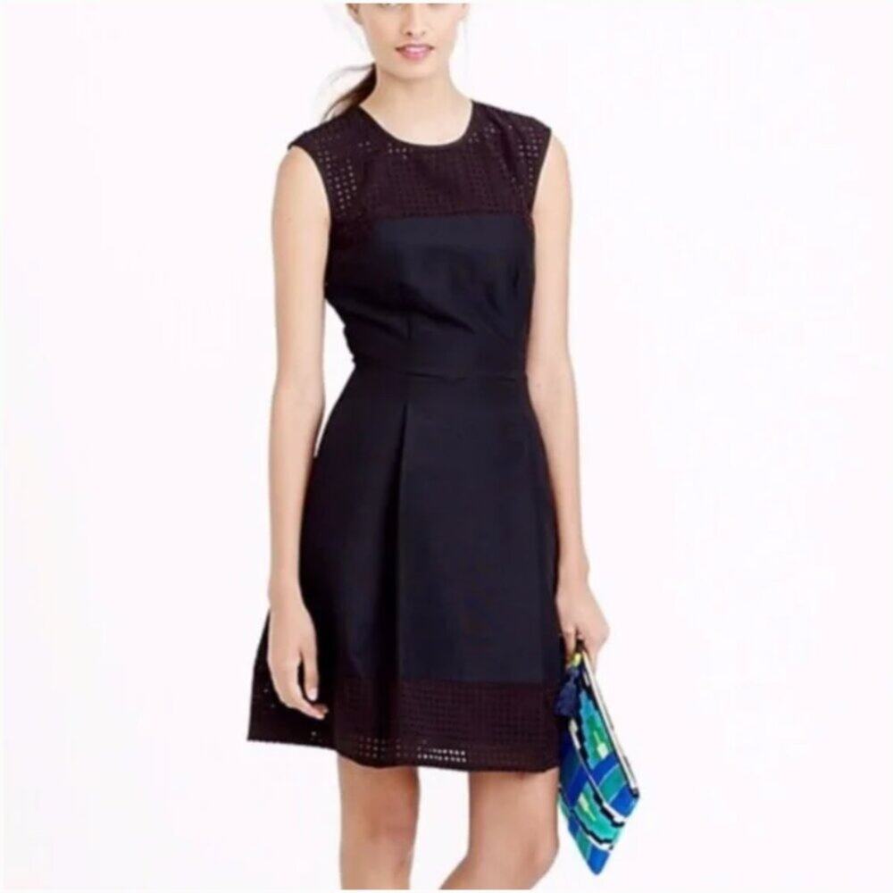 J. Crew Black Sleeveless A-Line Dress